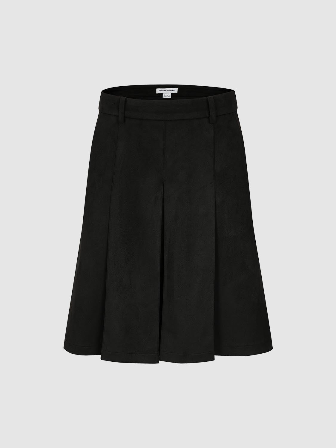 Pleated A-Line Midi Skirts