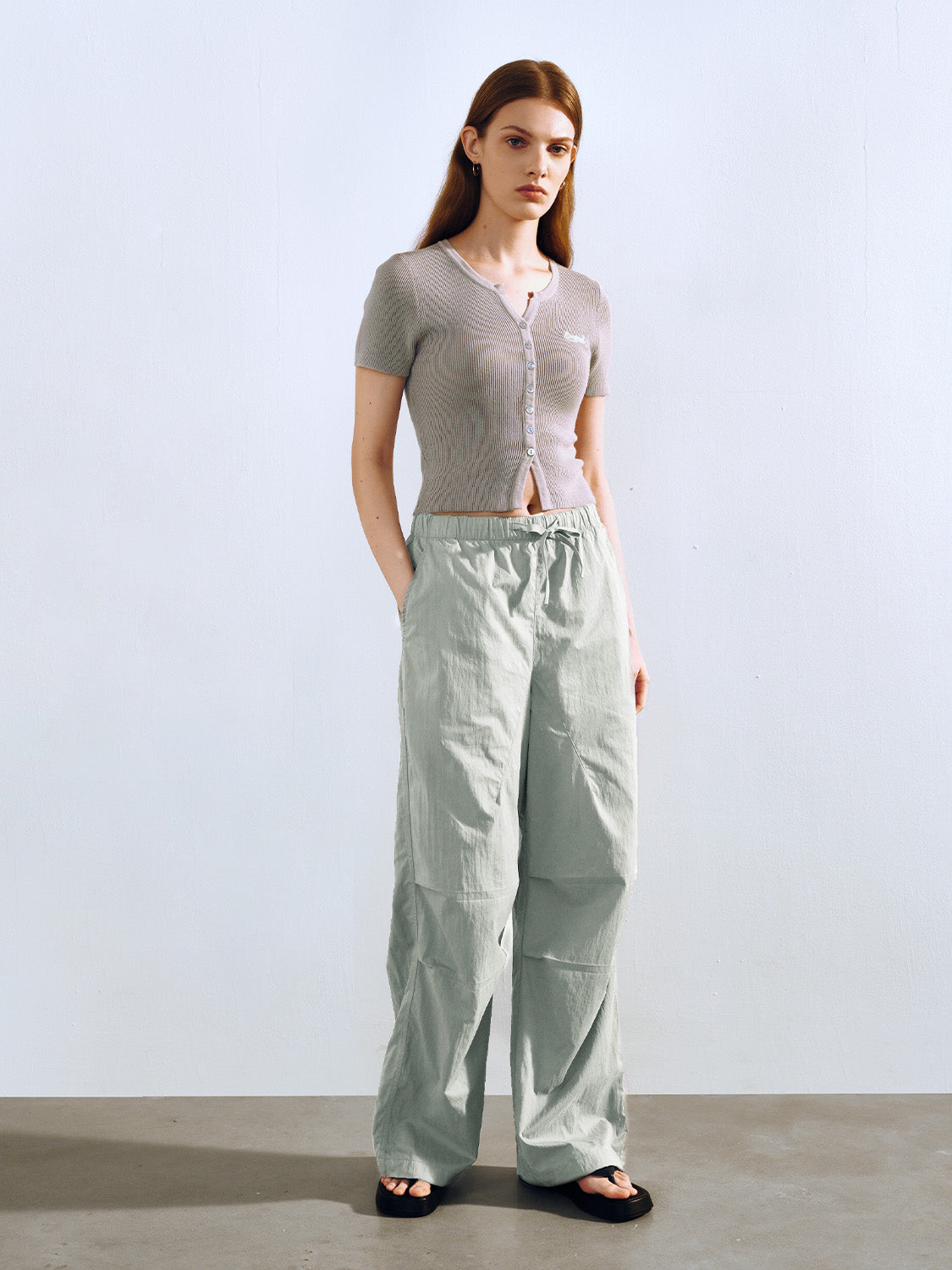 Elastic Waist Loose Jogger Pants