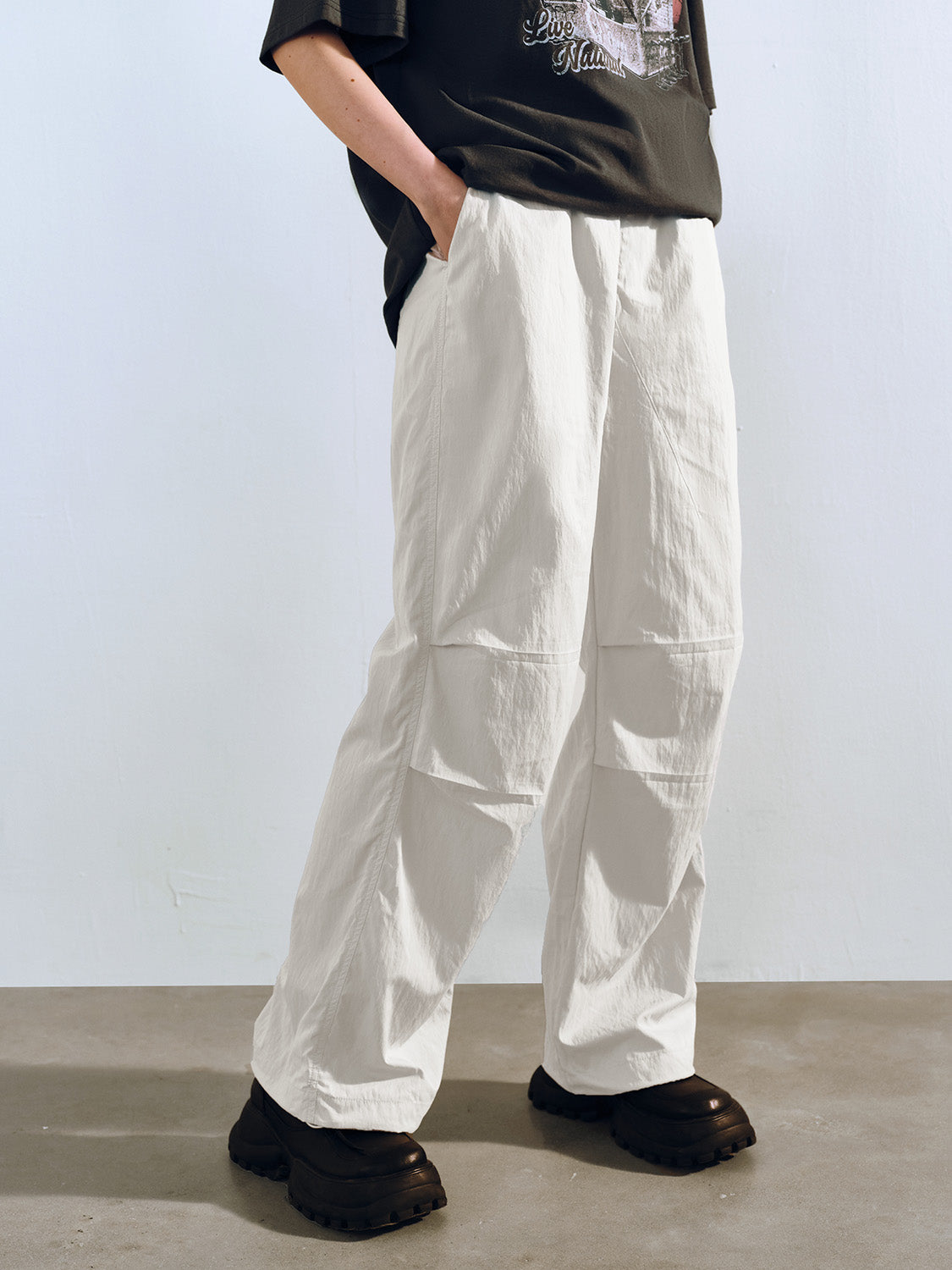 Elastic Waist Loose Jogger Pants