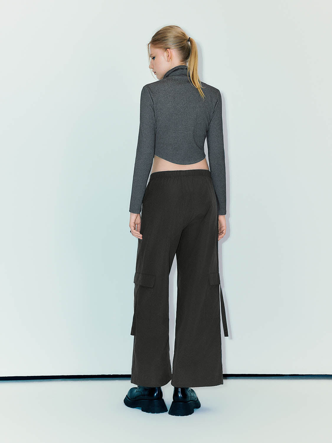 Drawstring Waist Straight Pants