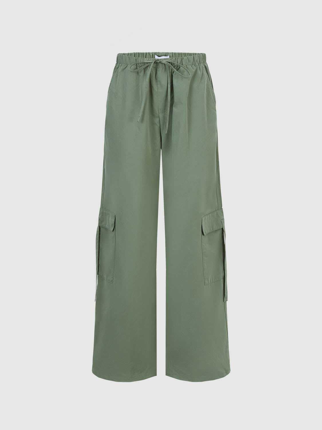 Drawstring Waist Straight Pants