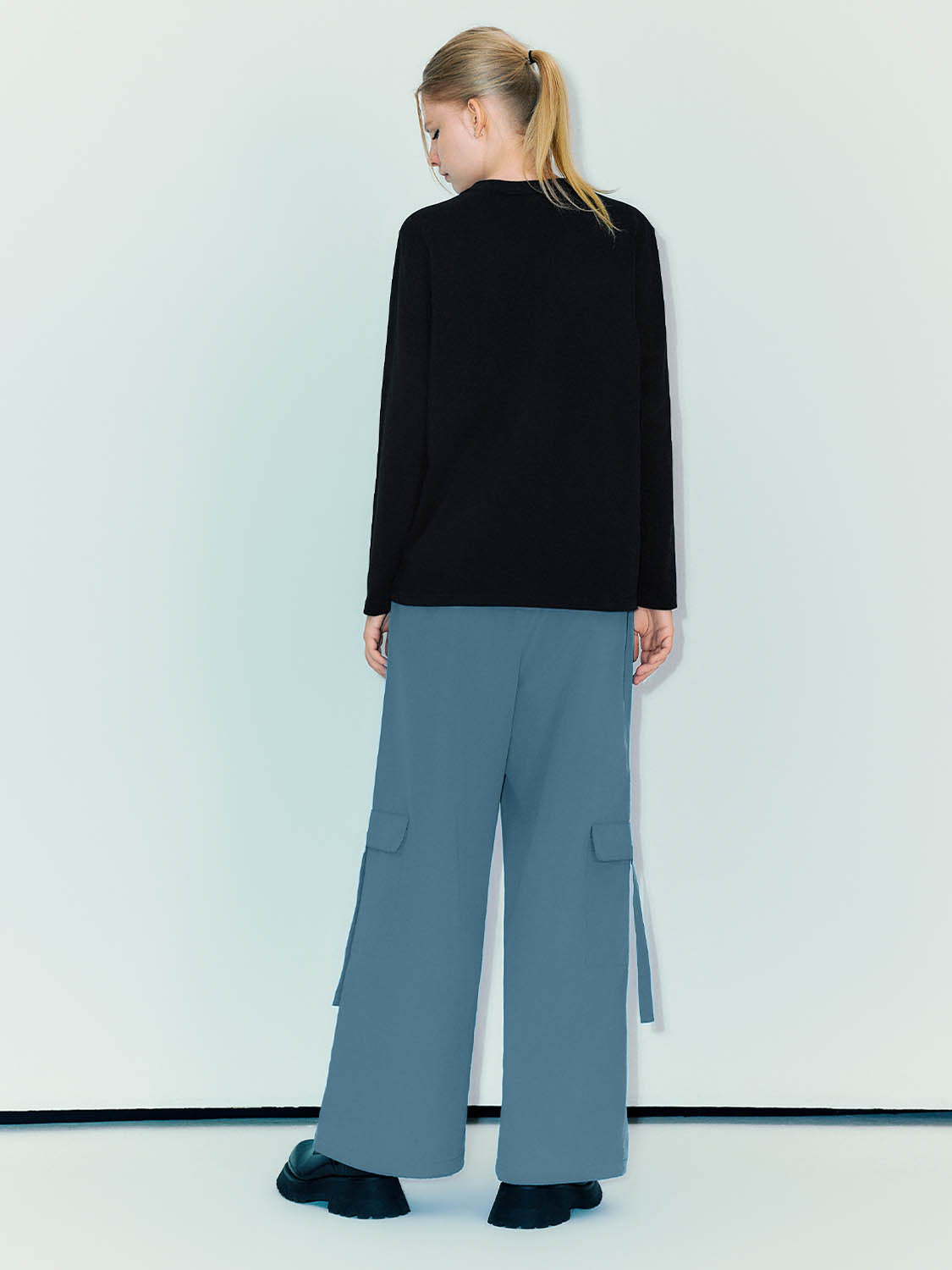 Drawstring Waist Straight Pants