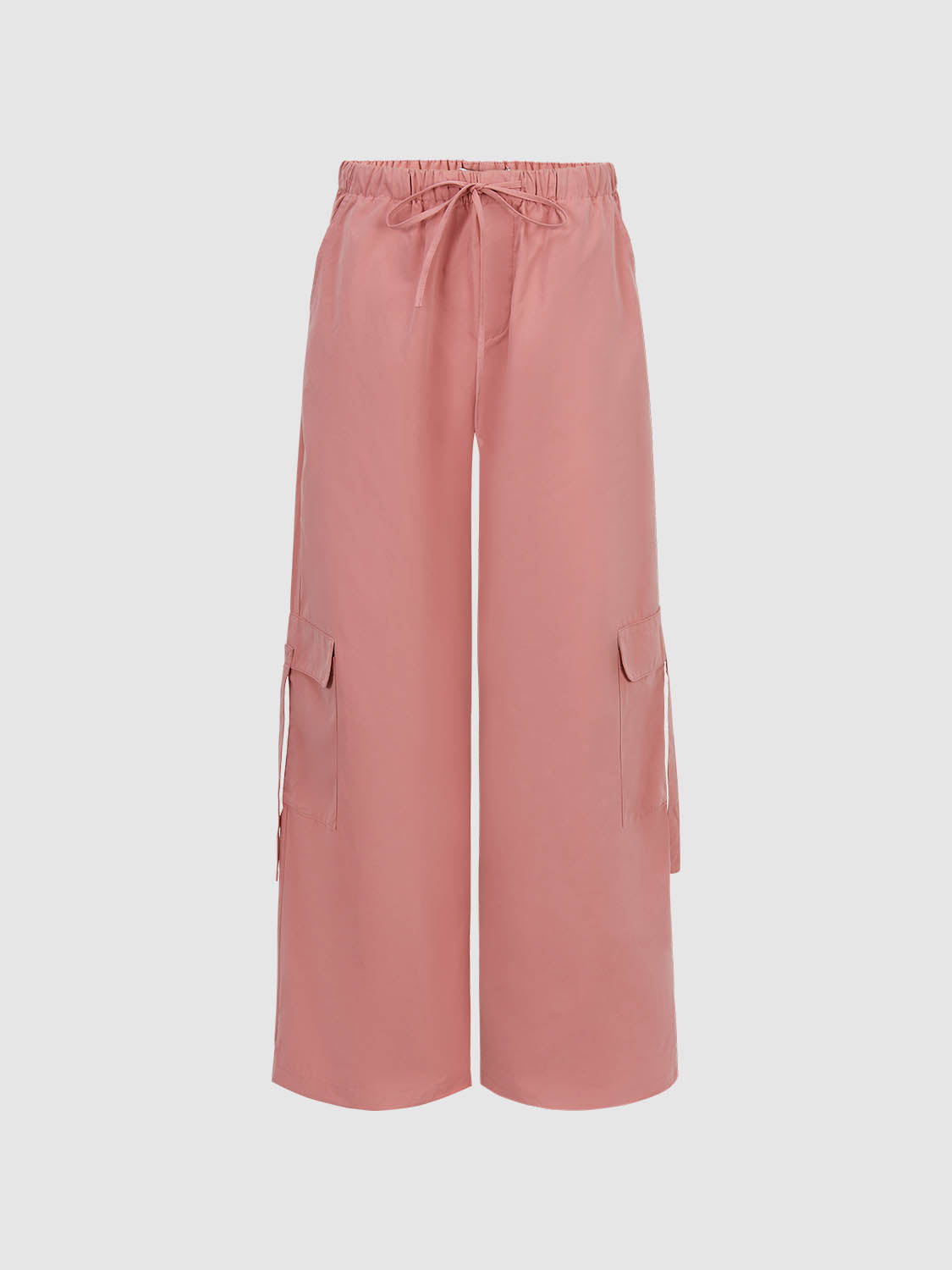 Drawstring Waist Straight Pants