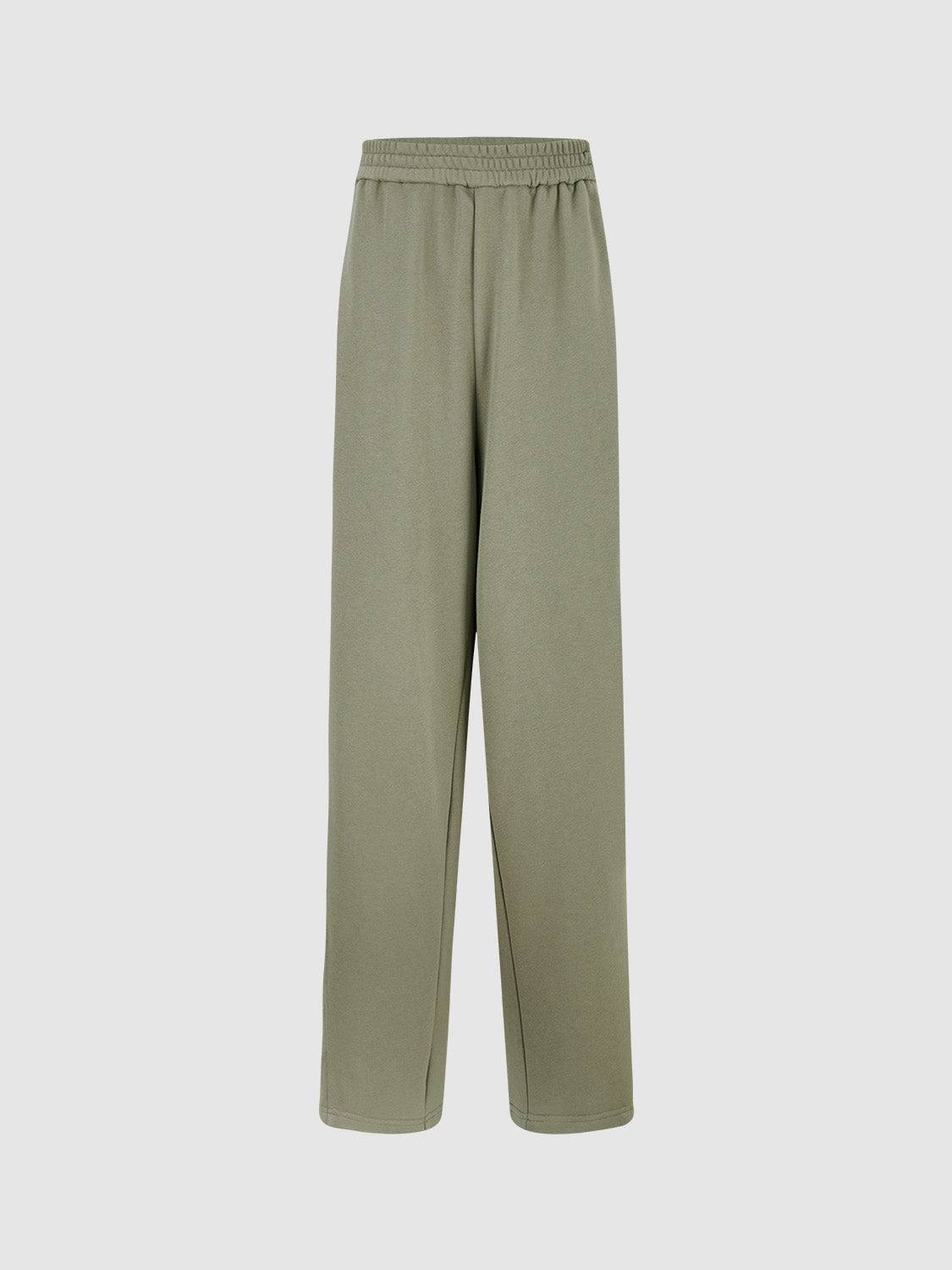 Elastic Waist Wide-Leg Pants