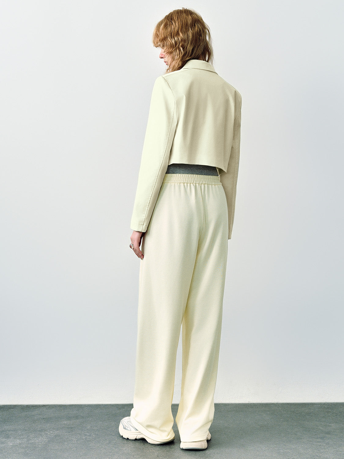 Elastic Waist Wide-Leg Pants