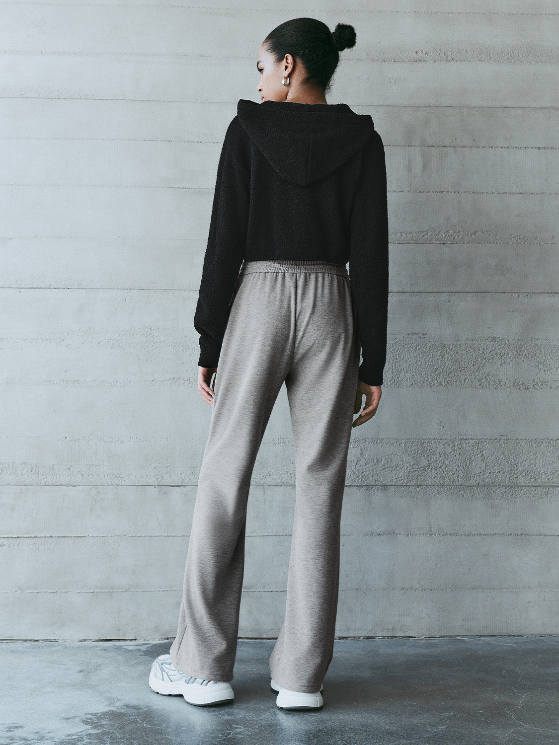 Bow Décor Long Flare Pants