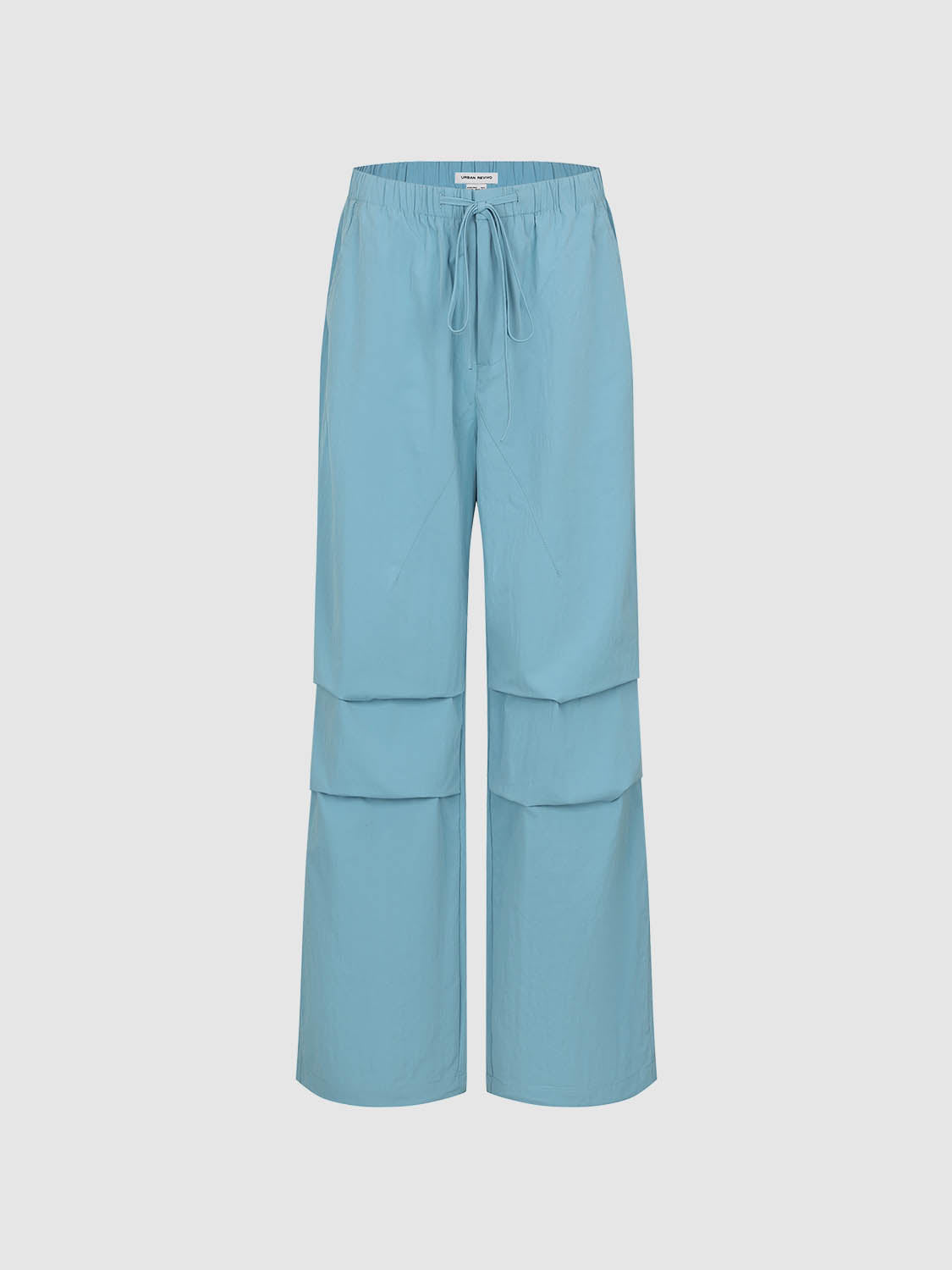 Ruched Wide-Leg Pants
