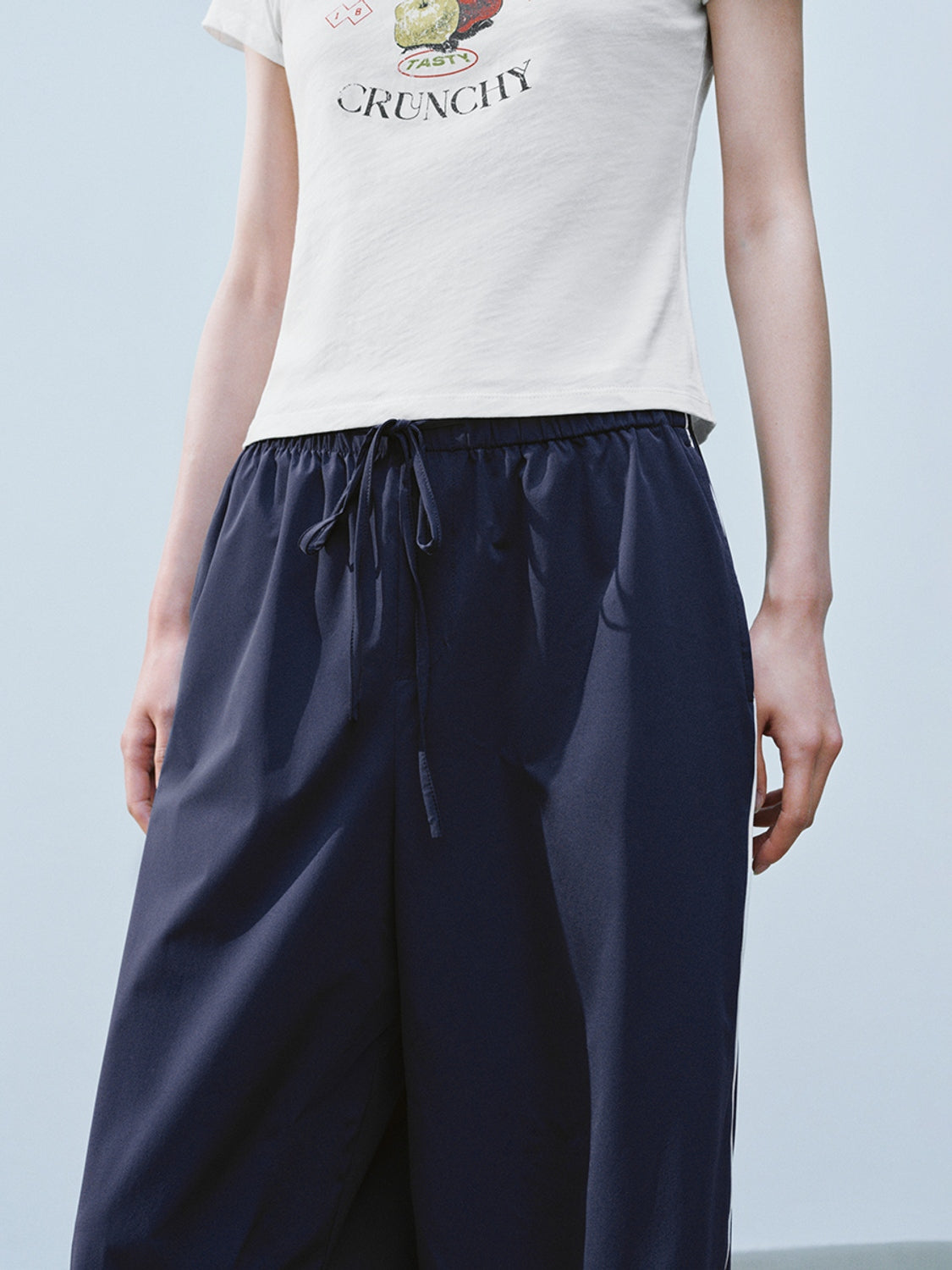 Drawstring Wide-Leg Pants