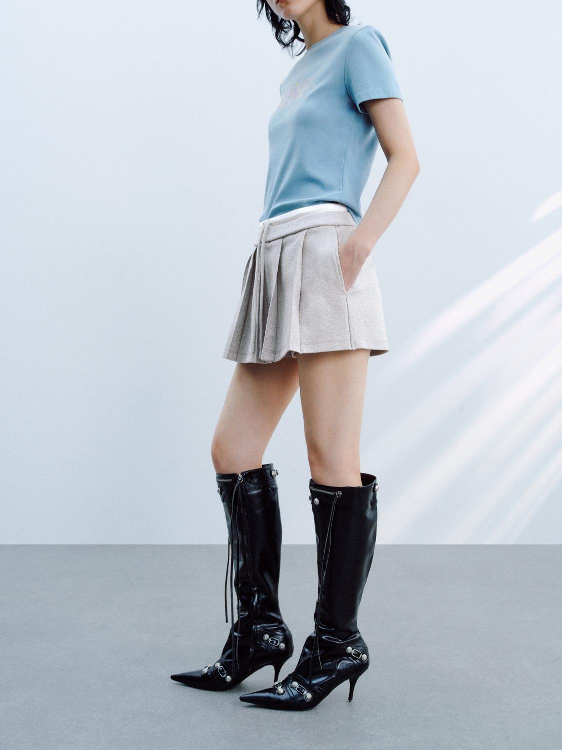 Pleated Shorts