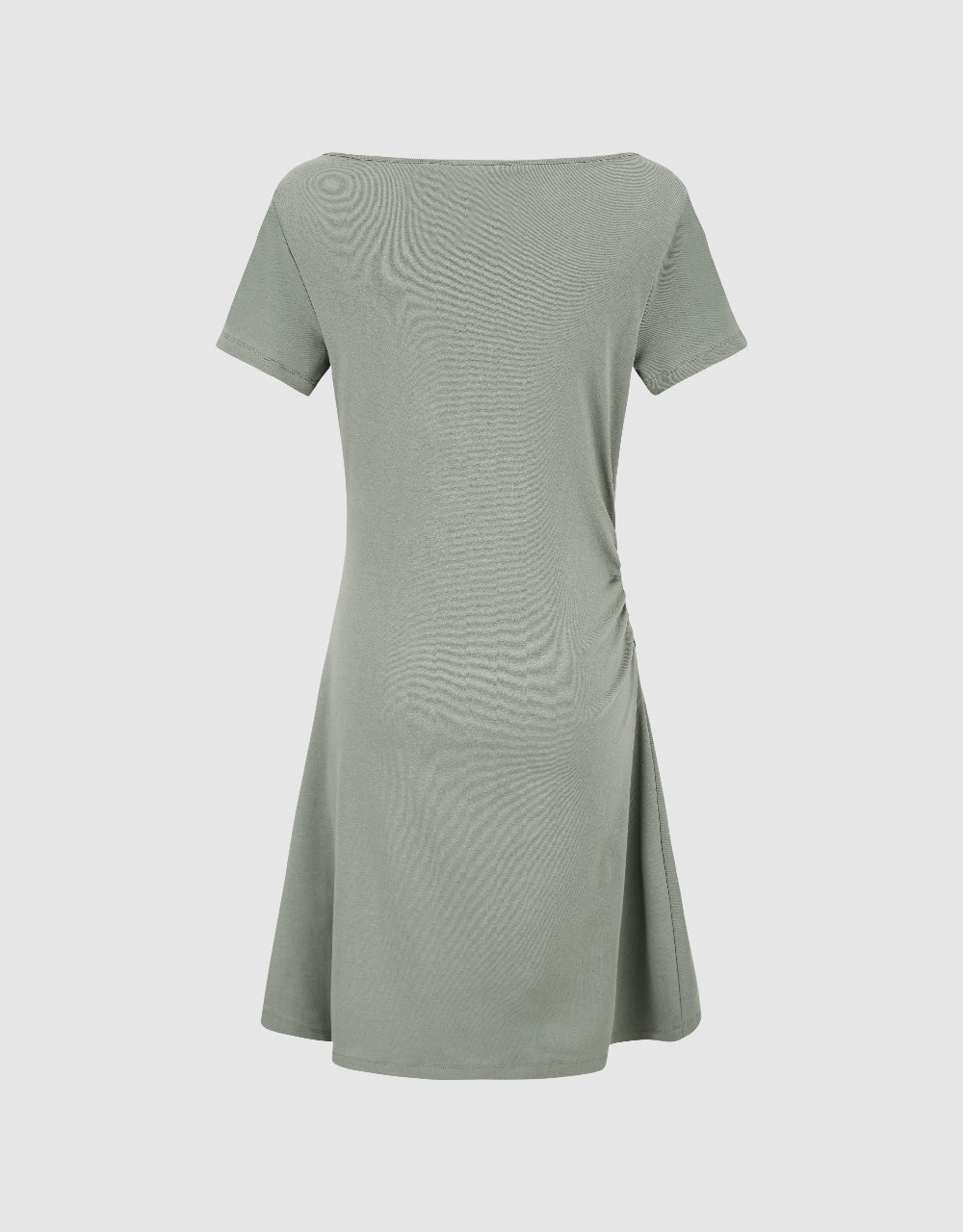 Tie Front Crew Neck  A-Line Dress