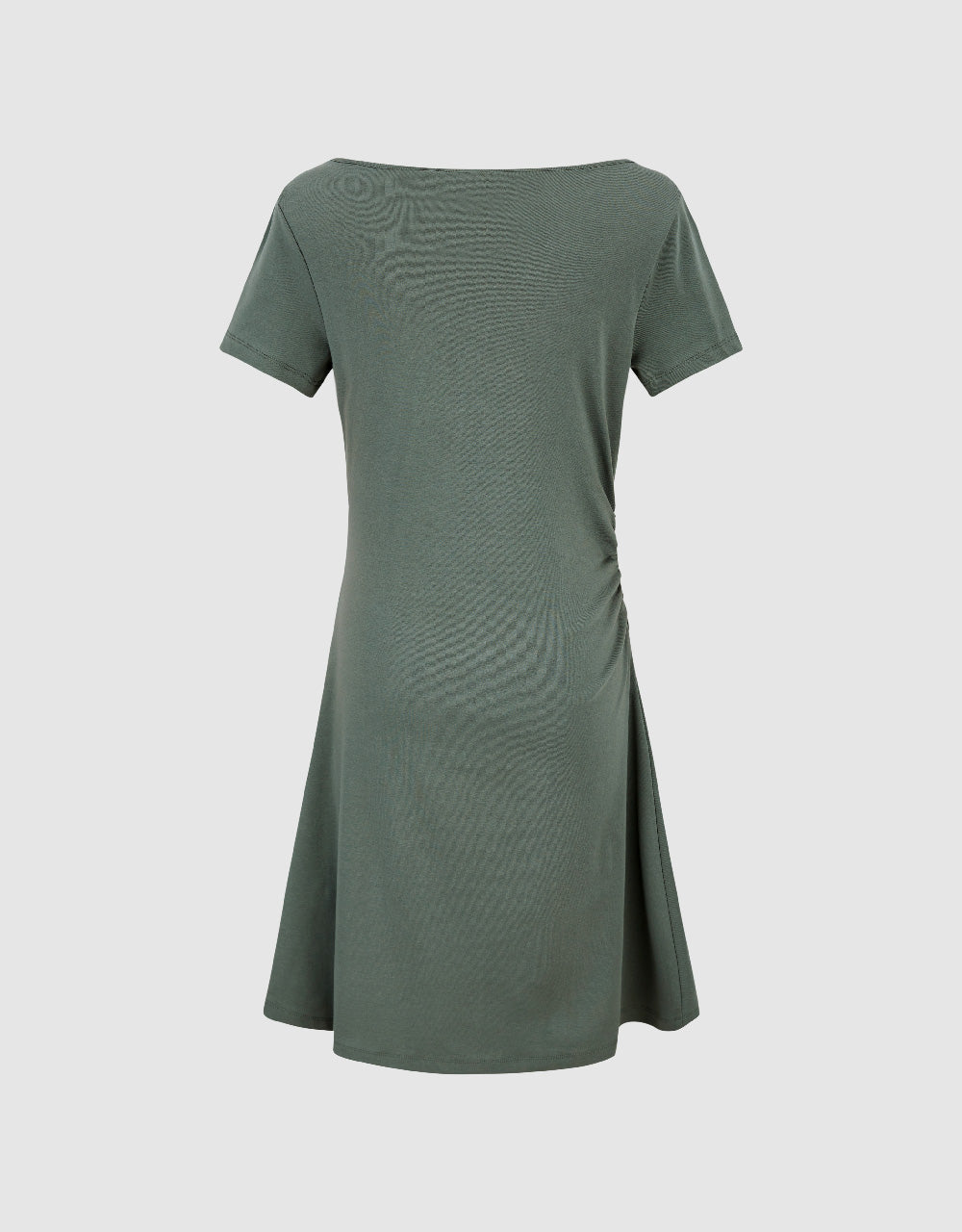 Tie Front Crew Neck  A-Line Dress