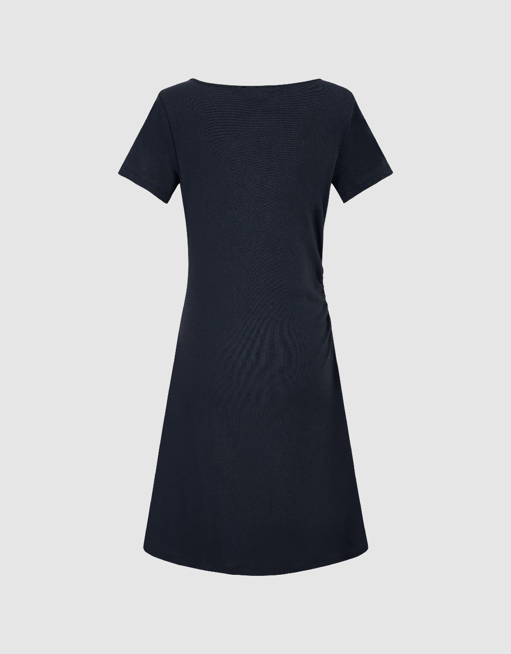 Tie Front Crew Neck  A-Line Dress