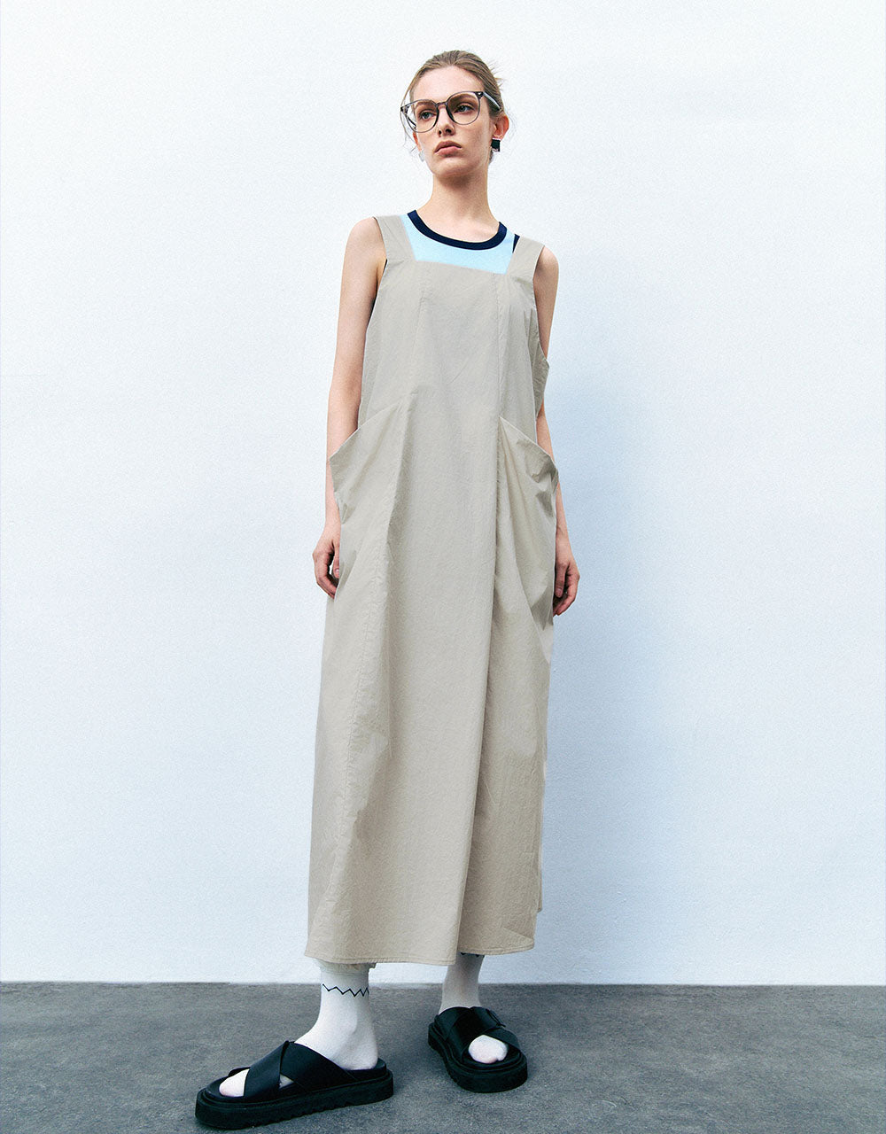 Sleeveless Straight A-Line Dress