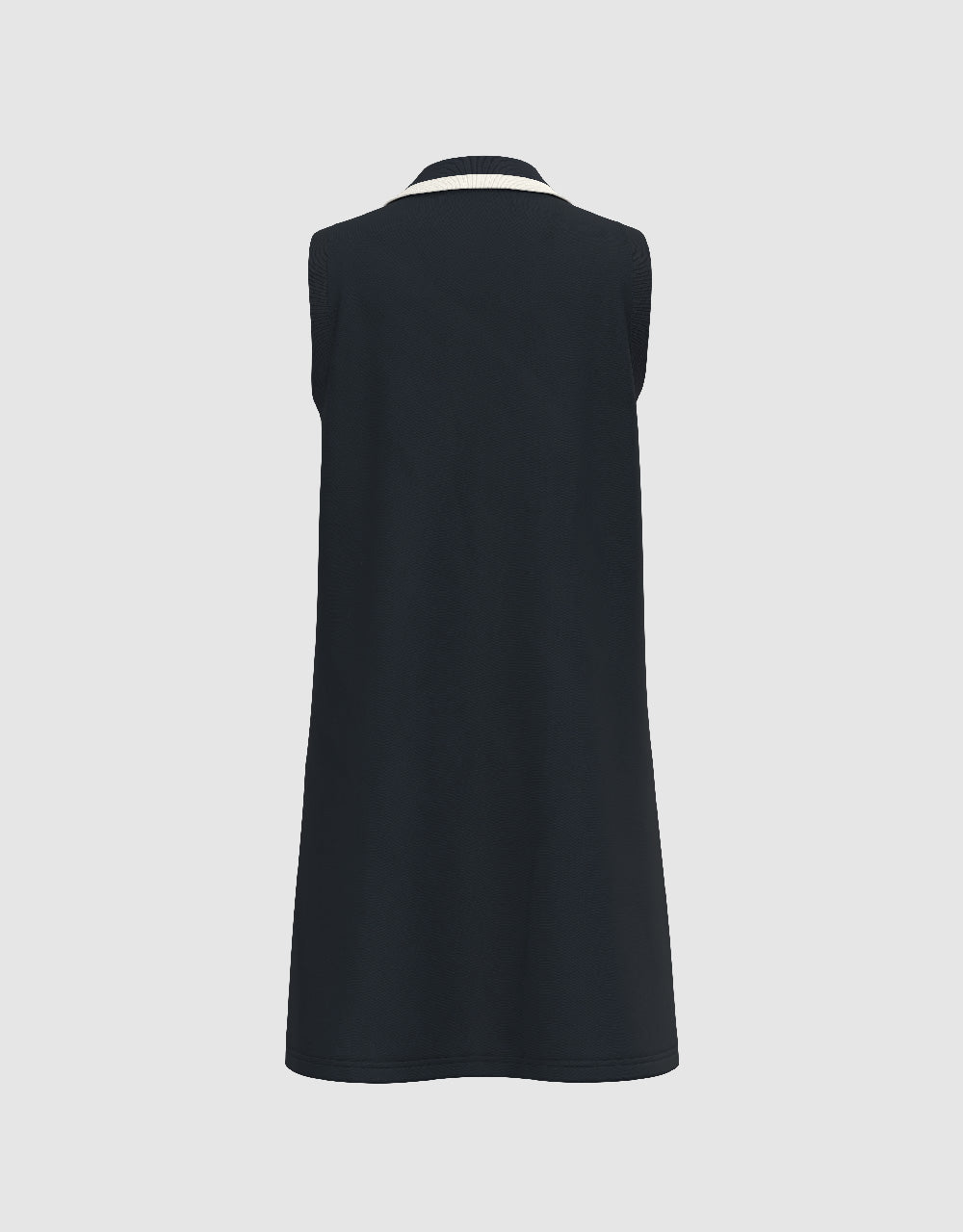 Sleeveless Lapel Straight Dress