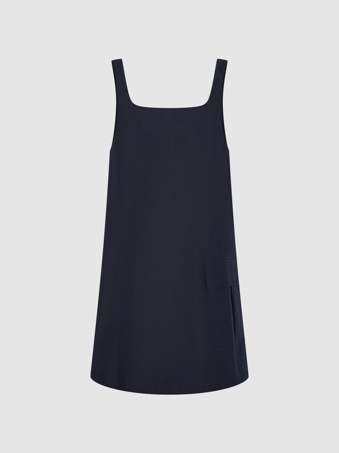 Sleeveless Square-cut Collar A-Line Dress