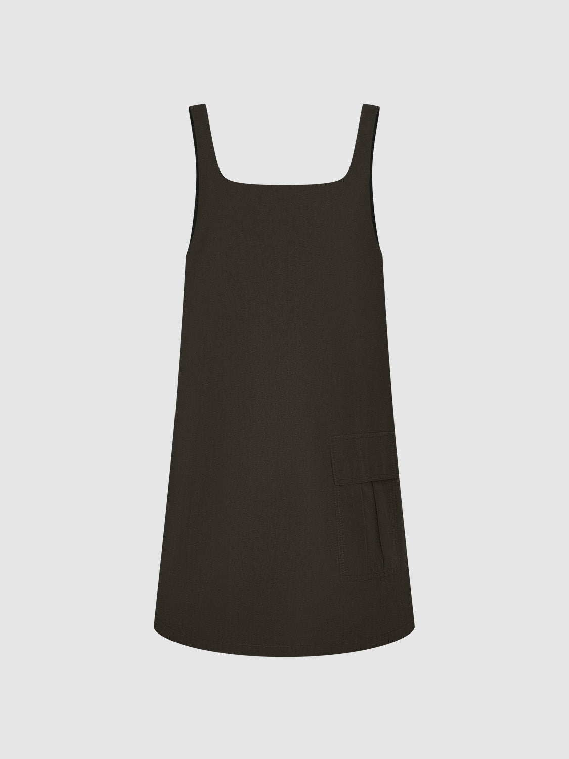 Sleeveless Square-cut Collar A-Line Dress