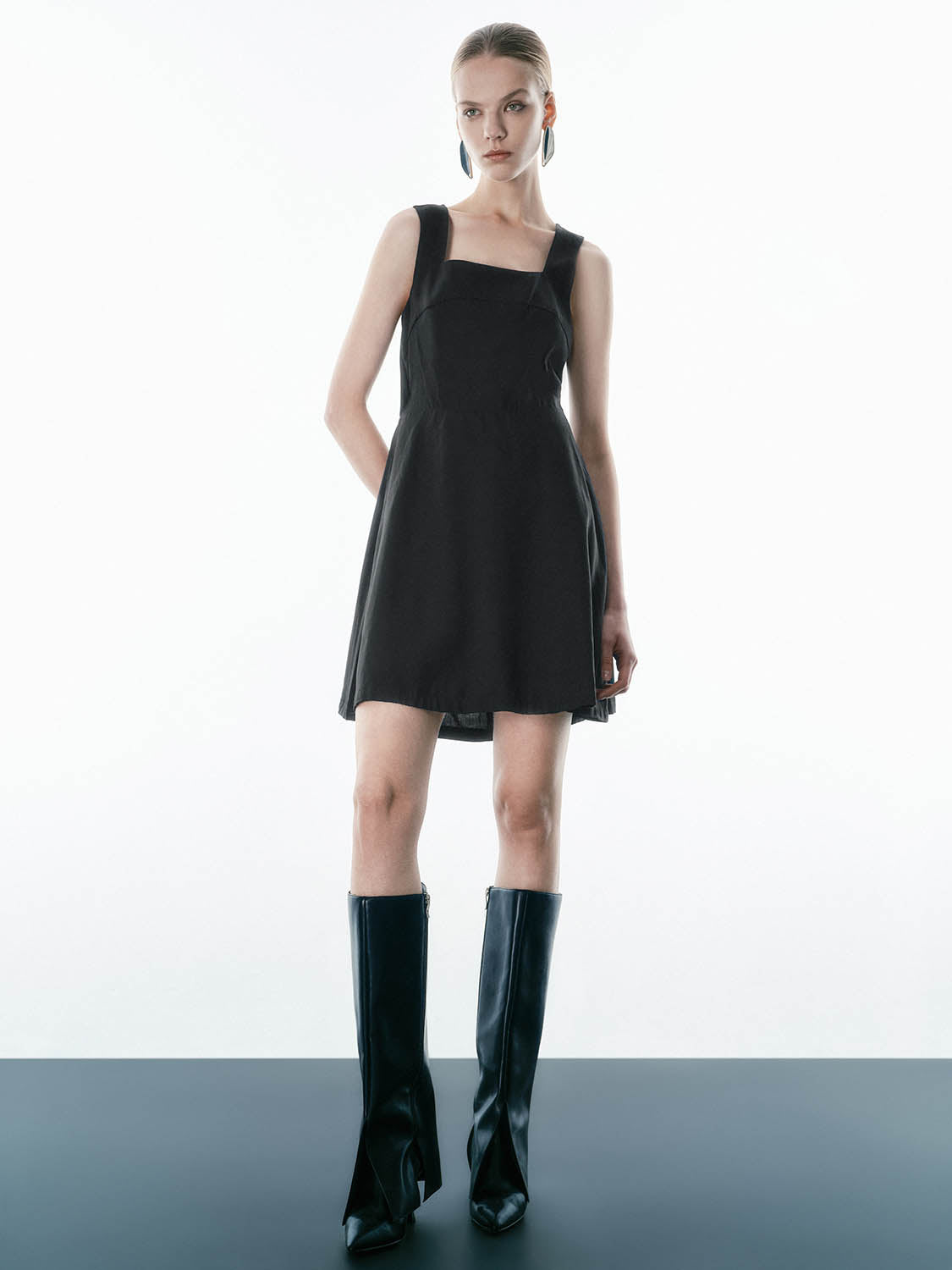 Square Collar A-Line Dresses
