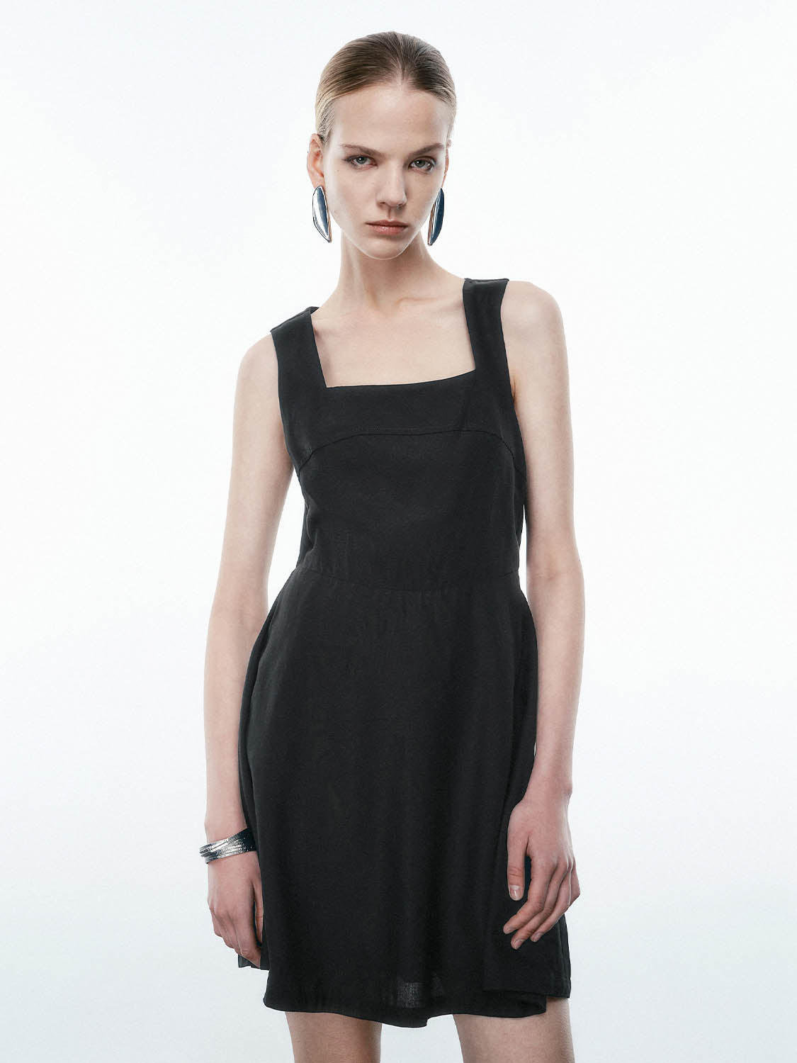Square Collar A-Line Dresses