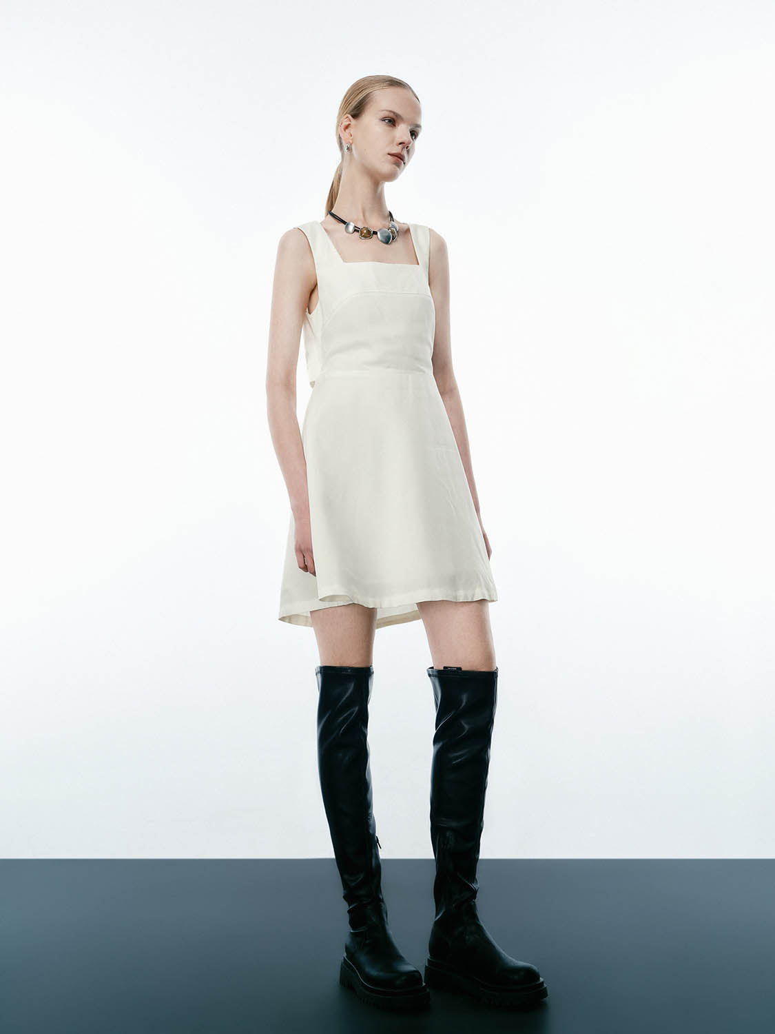 Square Collar A-Line Dresses