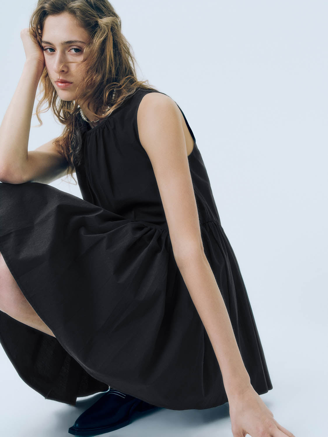 Sleeveless Pleated A-Line Dresses