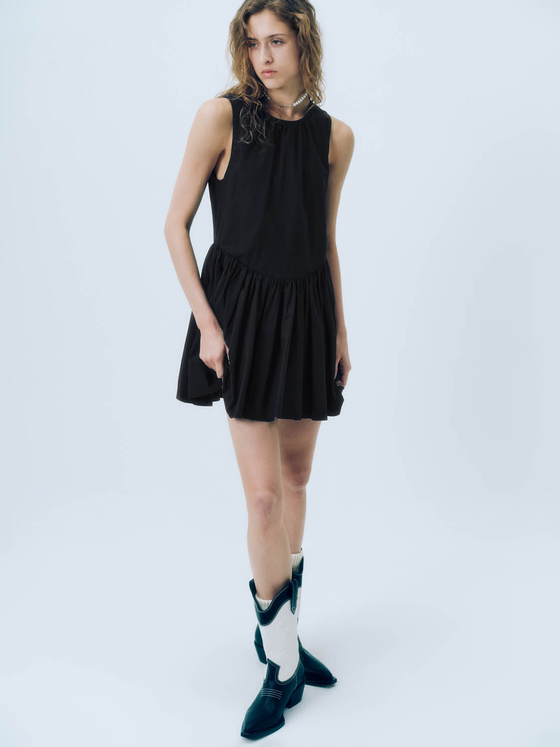 Sleeveless Pleated A-Line Dresses