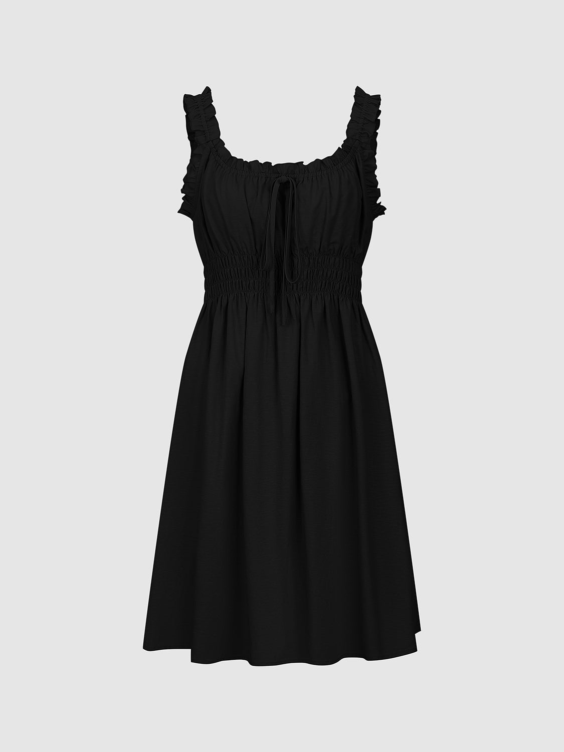 Shirred Ruffle Mini Dresses