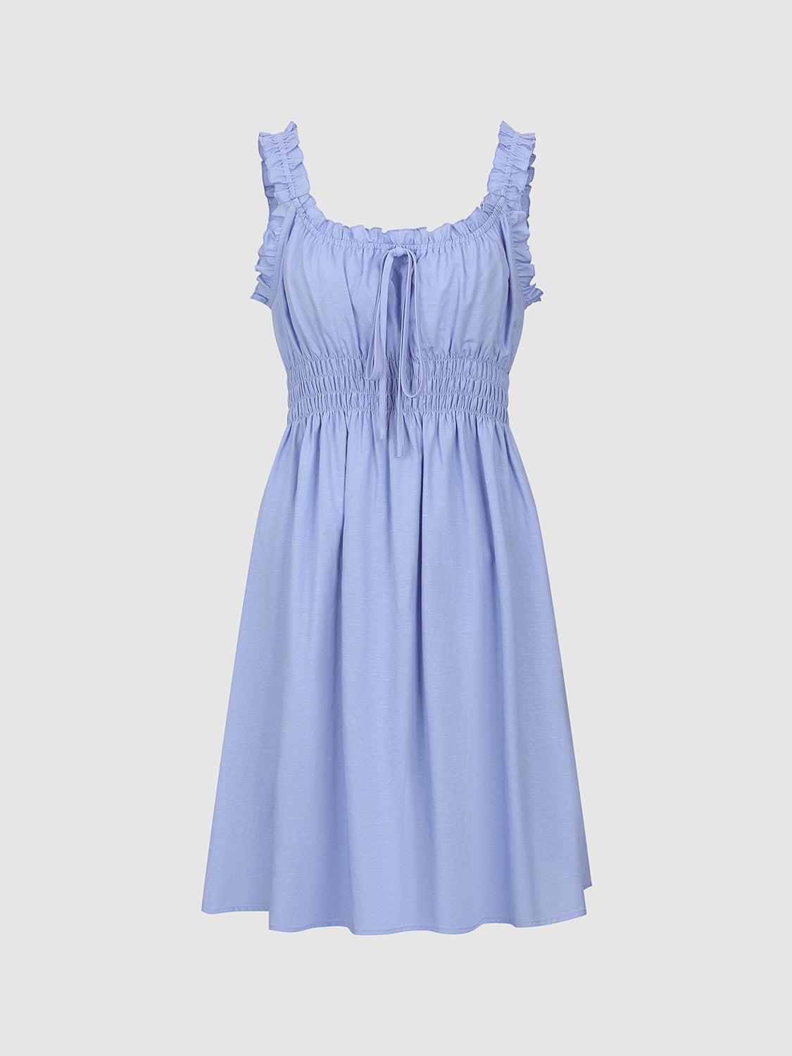 Shirred Ruffle Mini Dresses
