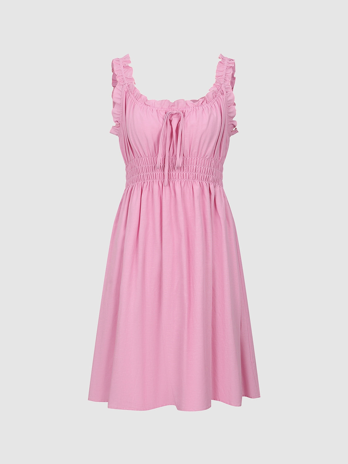 Shirred Ruffle Mini Dresses