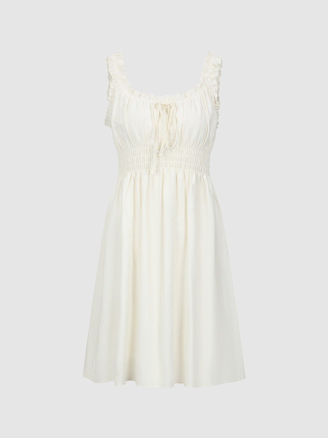 Shirred Ruffle Mini Dresses