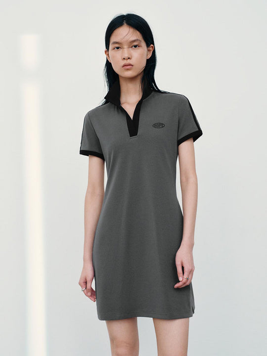 Cotton Polo Collar Dress