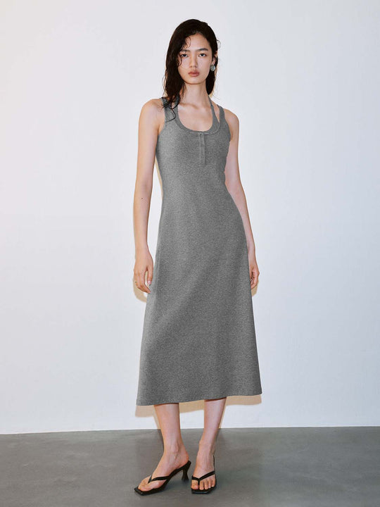 2 In 1 Strappy A-Line Midi Dresses