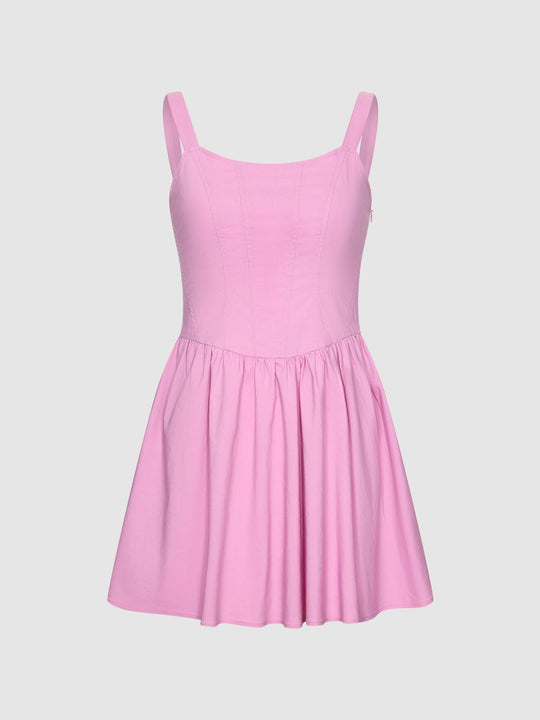 Sleeveless Flattering Pleated A-Line Midi Dresses