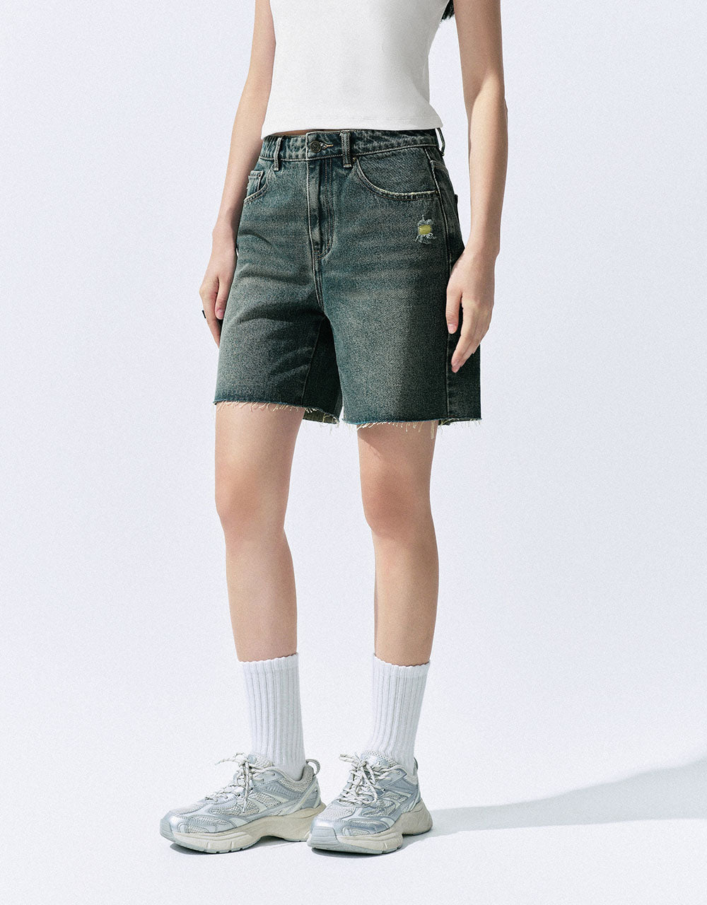 Raw Hem Denim Shorts