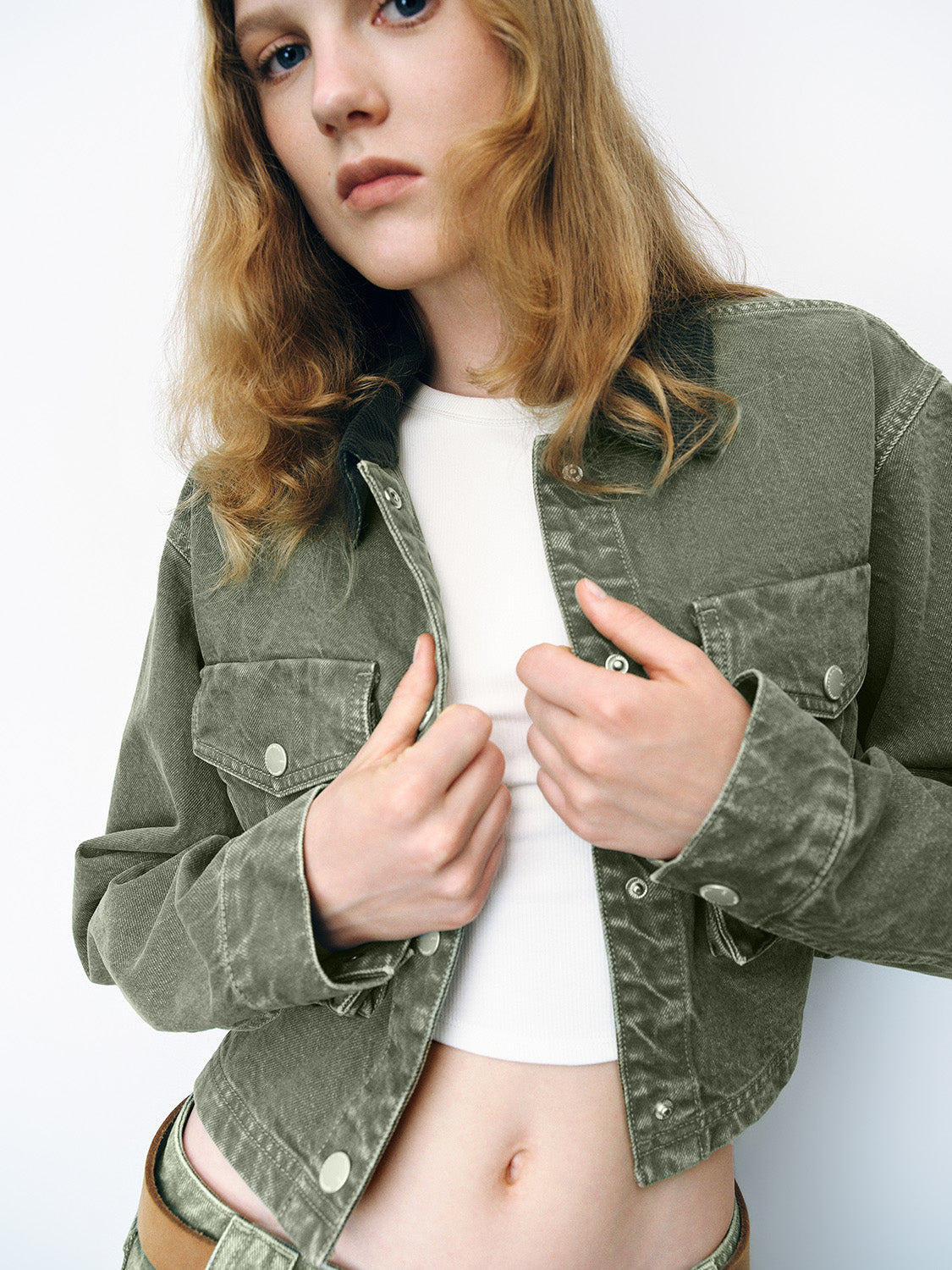 Cropped Loose Denim Jacket