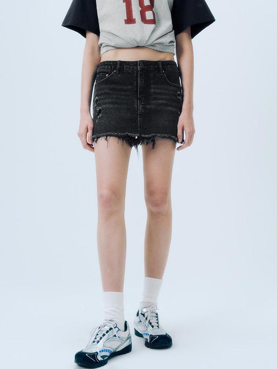 Raw Hem Denim Shorts