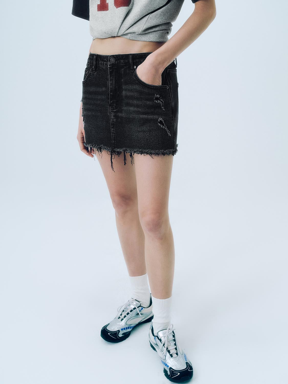 Raw Hem Denim Shorts