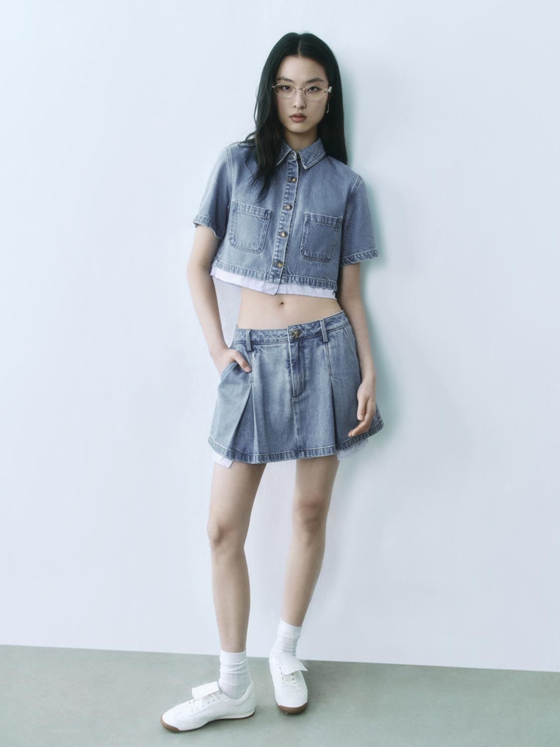 Cropped Denim Shirts