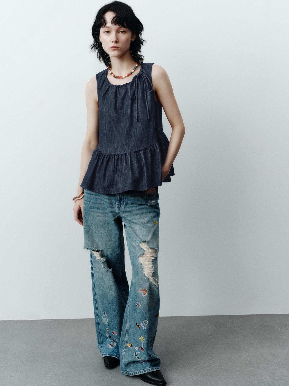 Denim Sleeveless Shirts