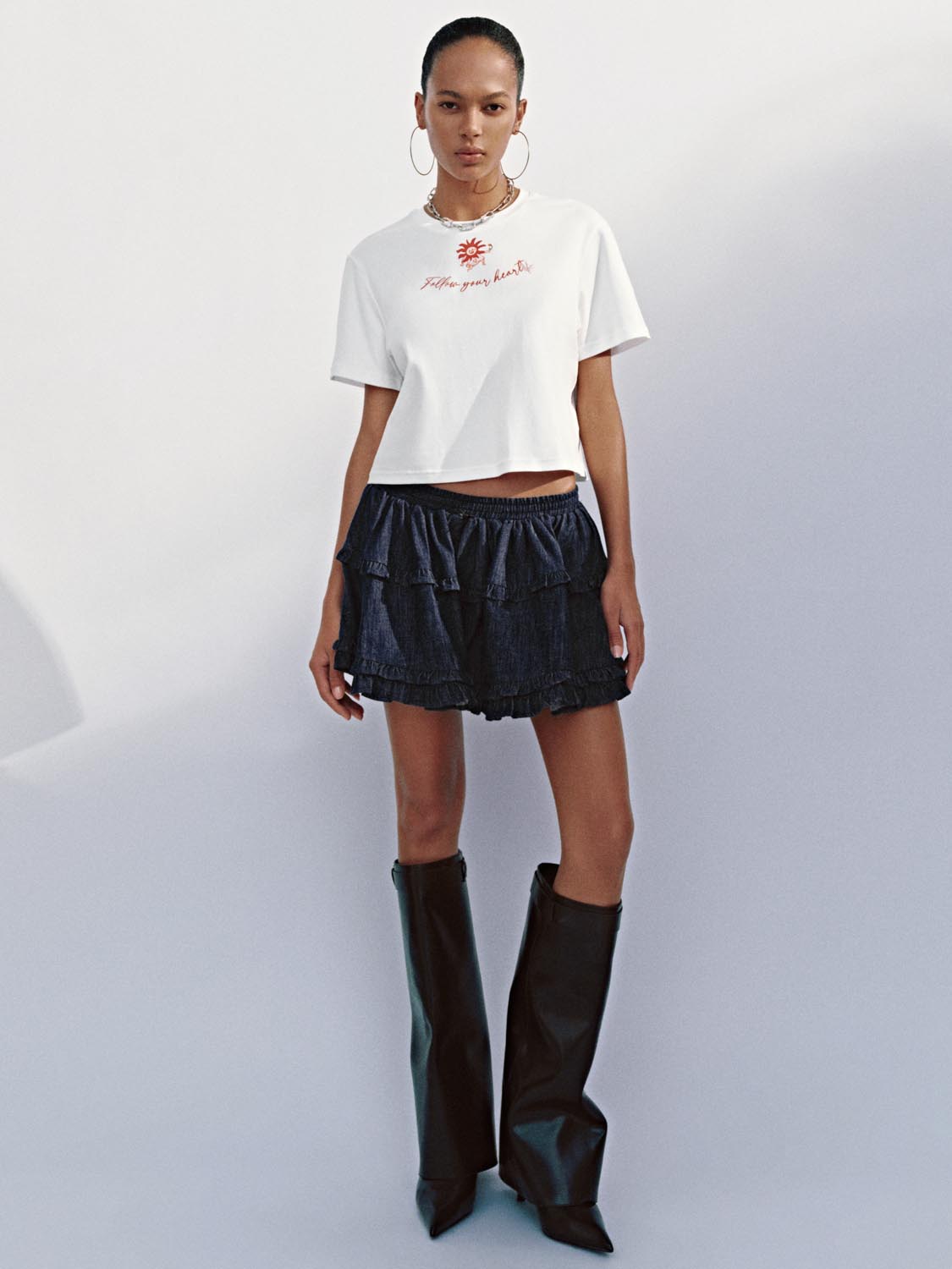 Denim Mini Skirts