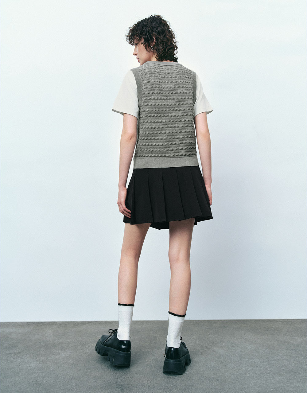 2 In 1 Striped Knitted T-Shirt