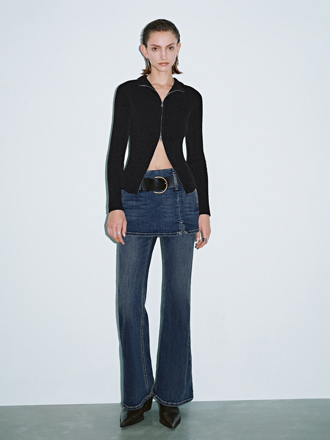 Zip Up Front Knitted Cardigans