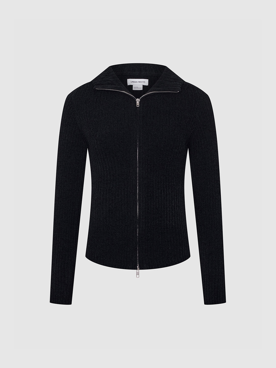 Zip Up Front Knitted Cardigans