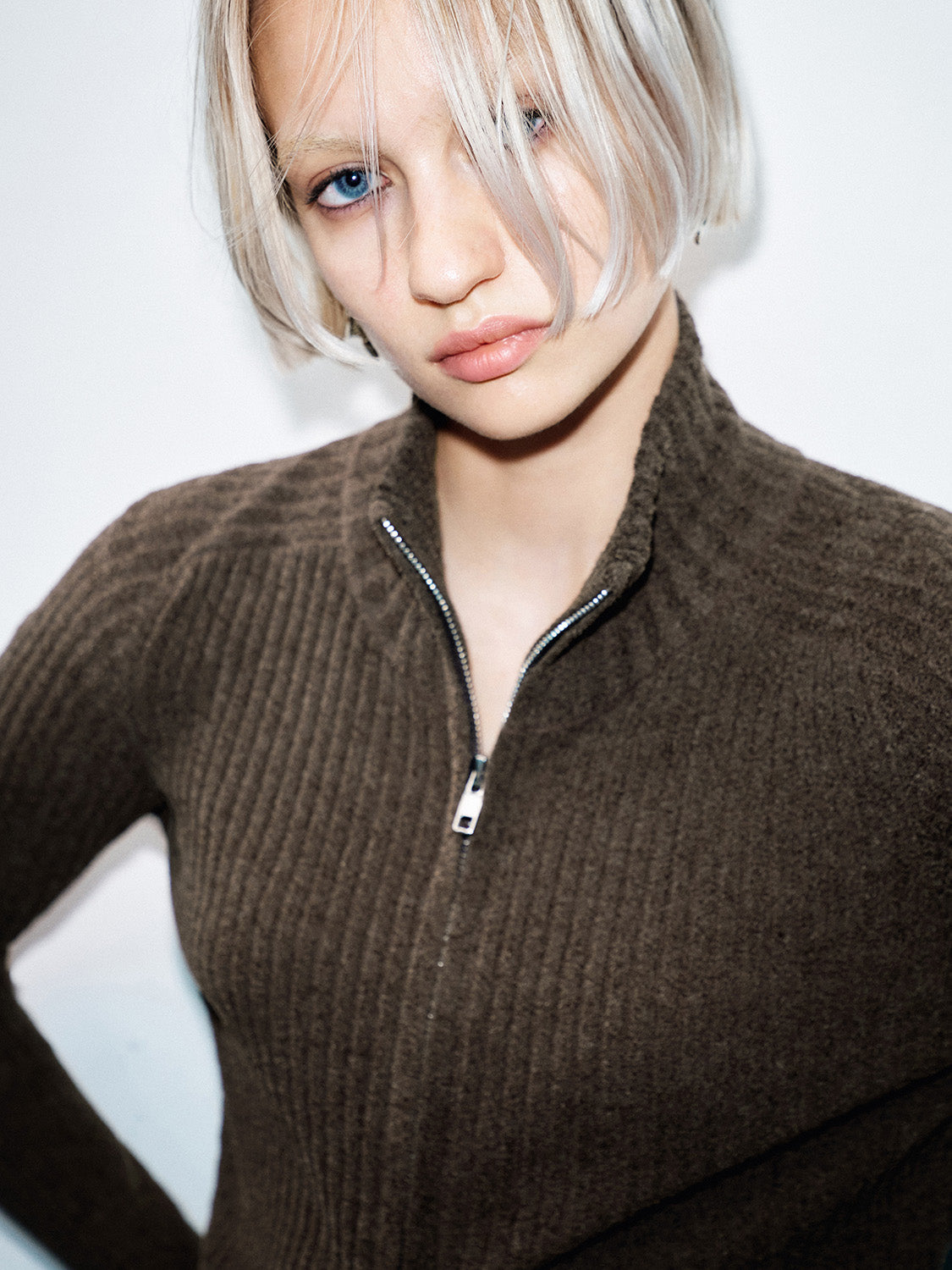 Zip Up Front Knitted Cardigans
