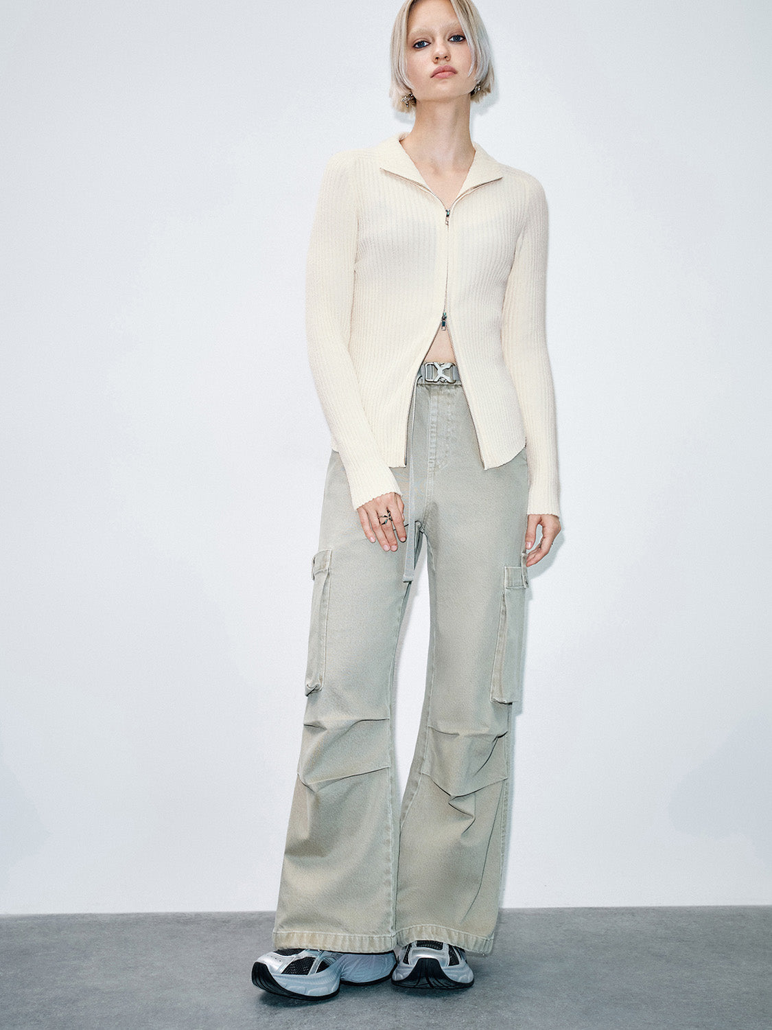Zip Up Front Knitted Cardigans