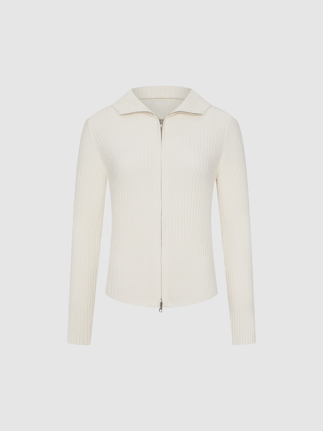 Zip Up Front Knitted Cardigans