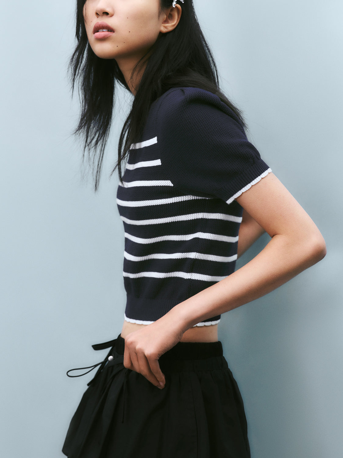 Knitted Striped T-Shirts