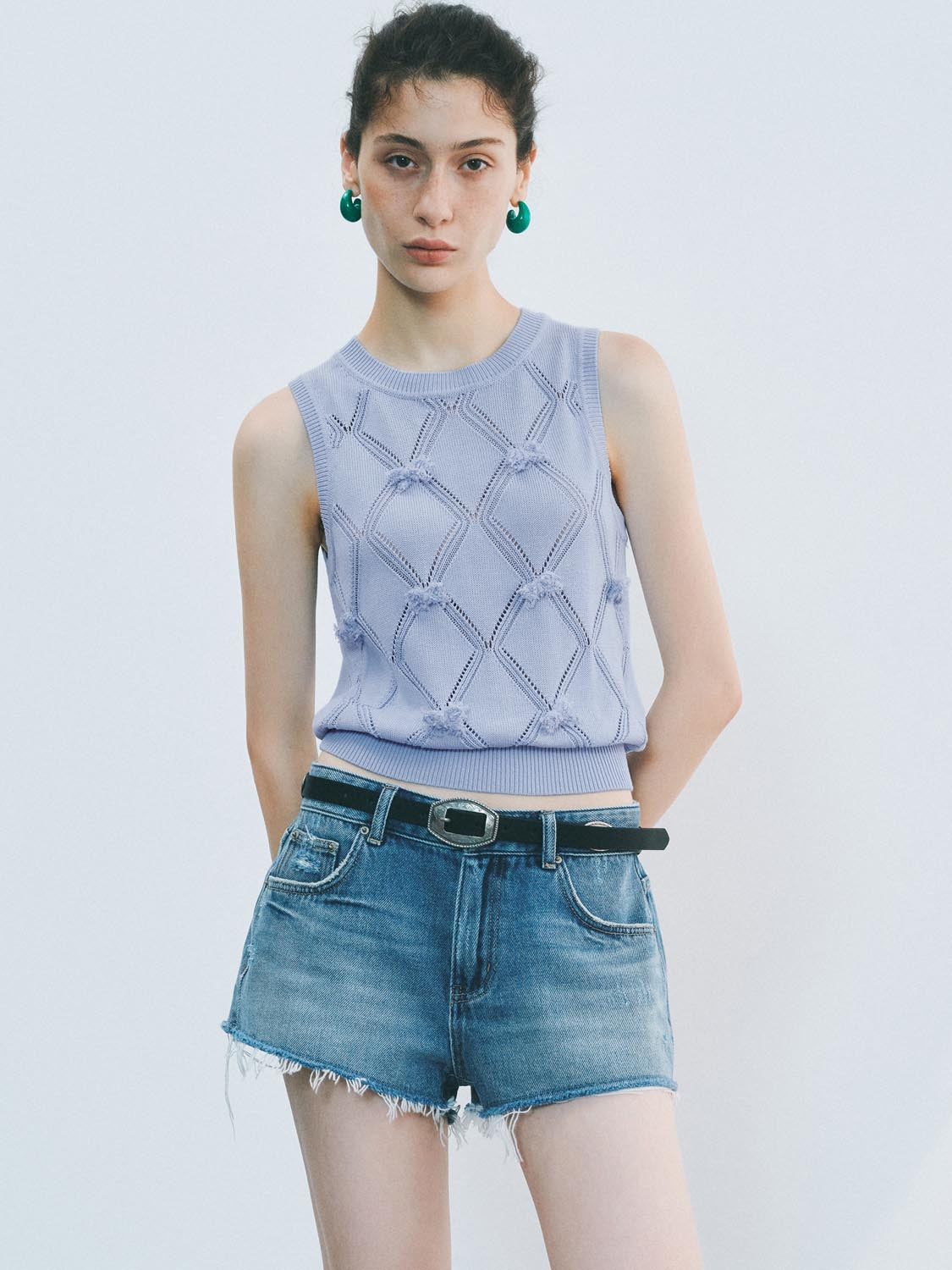 Knitted Sleeveless T-Shirts