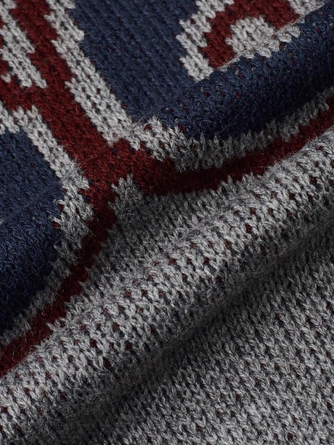 Contrast Full Zip Knitted Cardigans