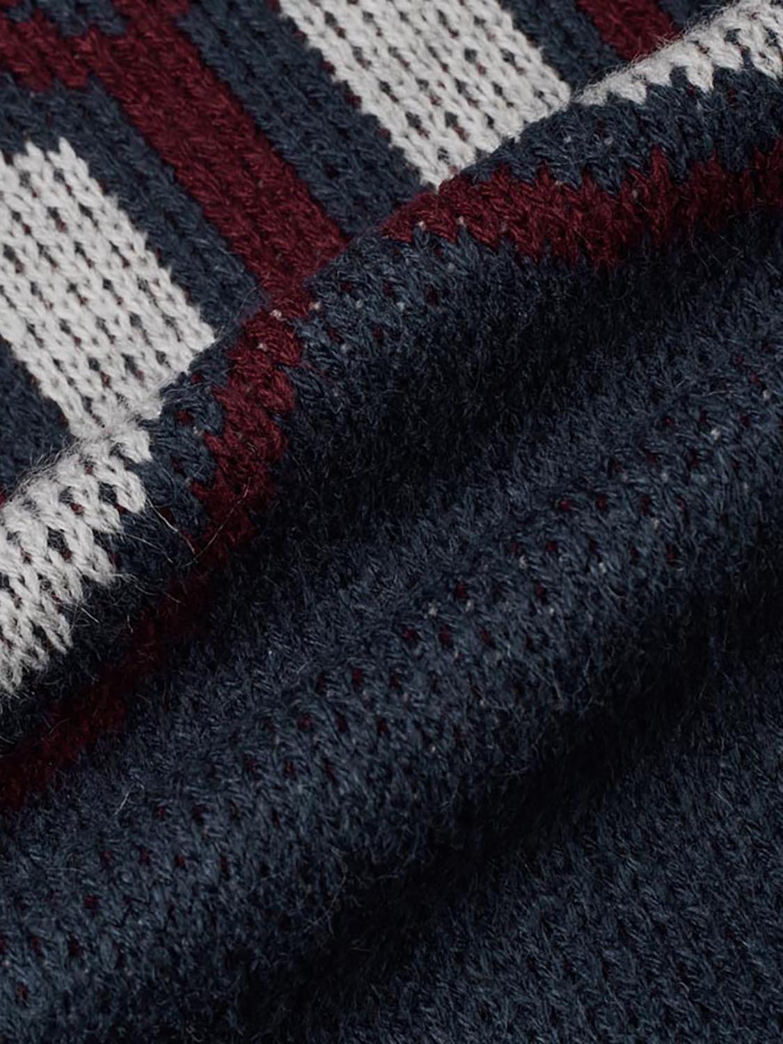 Contrast Full Zip Knitted Cardigans