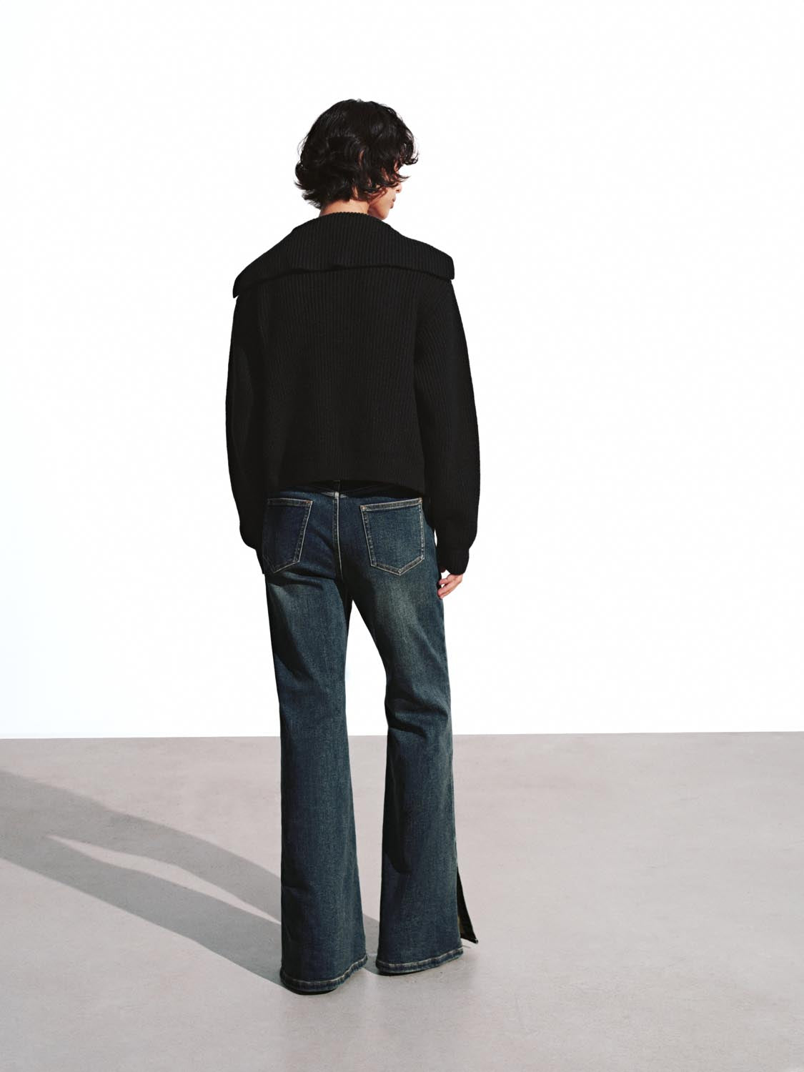 Collared Zip Up Knitted Cardigans